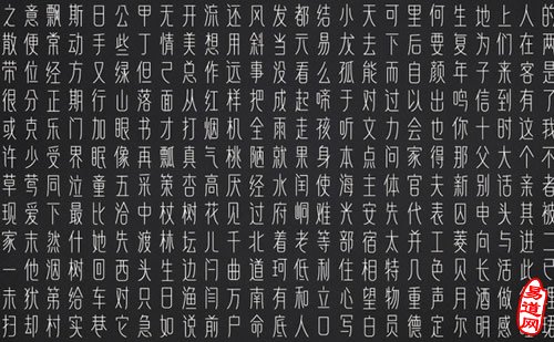 汉字字库的五行属性